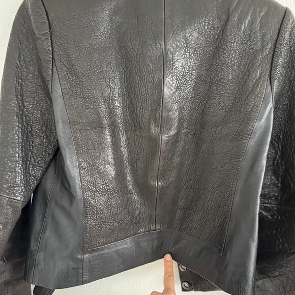 J Brand Black Leather Jacket Size Small - Picture 8 of 8
